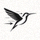 蜂鸟竞技品牌Logo - 一只振翅飞翔的蜂鸟剪影